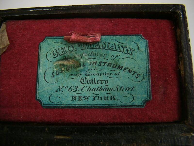 George Tiemann lancet case label